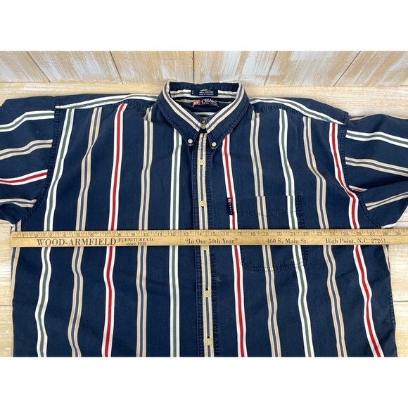 Vintage Chaps Ralph Lauren Men's Size XL Striped Short Sleeve Button Down *READ - Picture 8 of 11